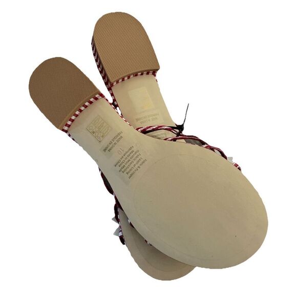 New Jeffrey Campbell Womens Abeegail Gingham Strawberry Slide Sandals Sz 10 - Picture 6 of 6